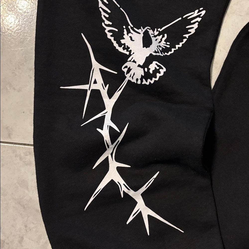 Black Graphic Sweatpants